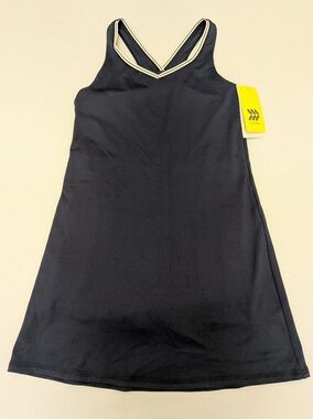 All in Motion Athletic Dress Built-In Shorts Navy Bleu Size M